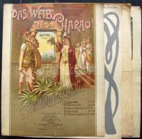 40 db századeleji kotta: Kandallóm tüzelángja lobog, Szeretlek Édes, Bodrogi dalok, Das Weib des Pharao