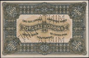 1920. 500K "MINTA" perforációkkal, "5A 003-541453" sorszámmal T:II (8-10 apró ly...