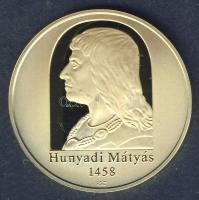 2008. 50.000Ft Au "Hunyadi Mátyás trónra lépésének 550.évfordulója" 10g T:PP Csak 5000db! Tanúsítvánnyal!
