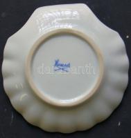 Herendi jelzéssel ellátott kagyló formájú aranyozott porcelán névjegykártya tartó / Herend chinaware...