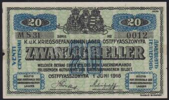 Ostffyasszonyfa/hadifogolytábor 1916. II.kiadás 20f T:I