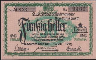 Nagymegyer/hadifogolytábor 1916. 50f T:I