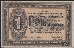 Boldogasszony/hadifogolytábor 1916. 1K T:I