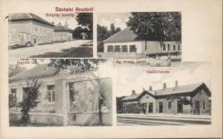 Acsád Vasútállomással, a Szegedy kastéllyal és jegyzői lakkal