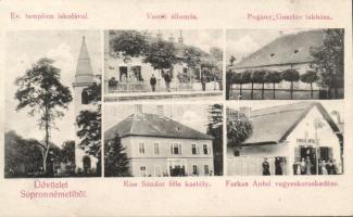 Sopronnémeti Vasútállomással, Pogány Gusztáv lakóházával és Farkas Antal vegyeskereskedésével