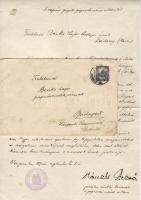 Levél és boríték a veszprémi püspöki papnevelő rektorától