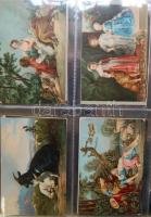 240 db jó minőségű művészeti képeslap az 1910-es évekből, luxus képeslap albumban / Art, paintings 2...