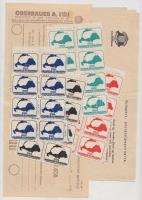 Magyar Nemzeti Szövetség 3 klf levele + 4 klf 8-as tömb irredenta levélzárója + 1 befizetési csekkje