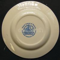 Angol királyi házat ábrázoló 6+2 db-os porcelán tányér készlet, valódi kézzel gravírozott / Chinawar...
