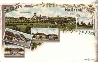 Holics with horse race and deerhunters litho