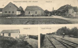 Nagyszentmihály with Railway Station and the shop of Jónás Heinrich (Rb)
