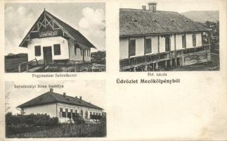 Mezőkölpény with the Szentkirályi castle and shop (EB)