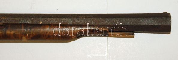 17. századi eredeti érintetlen Török Ottomán birodalmi elöltöltős muskéta damaszkuszi acélból készít...