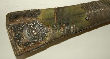 17. századi eredeti érintetlen Török Ottomán birodalmi elöltöltős muskéta damaszkuszi acélból készít...