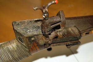 17. századi eredeti érintetlen Török Ottomán birodalmi elöltöltős muskéta damaszkuszi acélból készít...