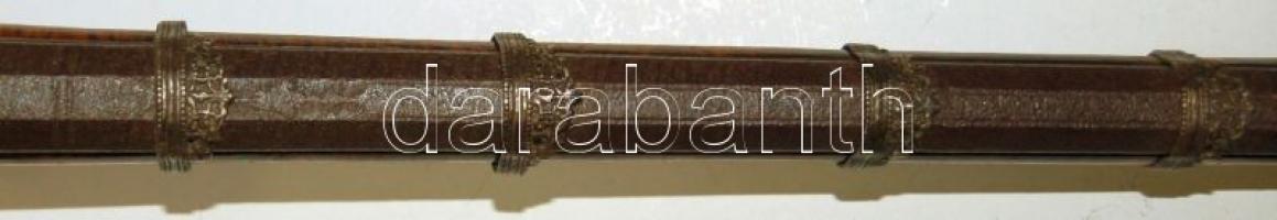 17. századi eredeti érintetlen Török Ottomán birodalmi elöltöltős muskéta damaszkuszi acélból készít...