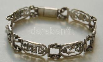 Egyiptomi mintás kézzel készített ezüst (Ag) karkötő 16,94 gr