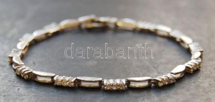 Ezüst (Ag) art deco női karlánc cirkóniákkal 8,02 gr