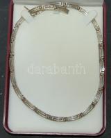 Szögletes meander mintás ezüst (Ag) collier 23,41 gr + doboz