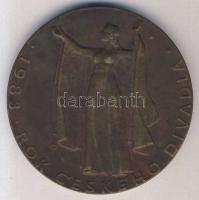 Csehszlovákia 1983. A cseh Nemzeti Színház Br emlékplakettje (d=60mm) T:2+