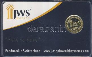 Svájc 1/4 Shekel "JWS Wealth" arany érme Au (999.9) 2.85g T:PP eredeti bontatlan dísztokban és tanúsítvánnyal!