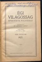 1927 Égi Világosság Spiritista folyóirat teljes évfolyama bekötve