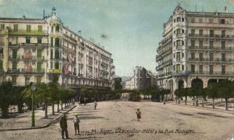 Algiers Michelet street with Hotel Excelsior