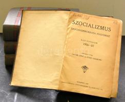 1907-1911 Szocializmus - Szociáldemokrata folyóirat 4 évfolyama bekötve, Garami Ernő és Kunfi Zsigmond szerkesztésével, szép állapotban