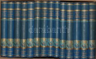 1930 A világjárás hősei 14 kötete, Utazási Könyvek Kiadóhivatala, mind rengeteg képpel illusztrálva, a szerzők eredeti felvételeivel, aranyozott kiadói vászon kötésben