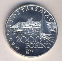 1998. 2000Ft Ag "Régi balatoni hajók II-Phoenix" T:BU tanúsítvánnyal!