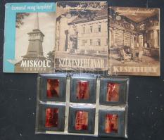 1953 Ismerd meg hazádat! 3 db képekkel illusztrált turisztikai füzet az IBUSZ kiadásában, plusz egy diafelvételekkel gazdagított turista-szett Gyula SZOT üdülőjéről