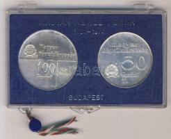 1974. 50Ft Ag + 100Ft Ag "50 éves az MNB" T:BU eredeti MNB plombált plasztiktokban!