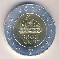 1999. 3000Ft Ag "Államalapítás 1000. évfordulója" T:BU Csak 5000db! Tanúsítvánnyal!