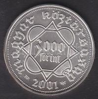 2001. 3000Ft Ag "1000 éves a magyar pénzverés" T:BU Csak 5000db! Tanúsítvánnyal!