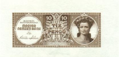 1943. 10P bankjegytervezet előoldali próbanyomat! T:I R!