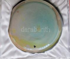 1974. június "Lakóterületi Pártmunkáért" Zsolnay eozin emlékplakett eredeti tokban, mellék...