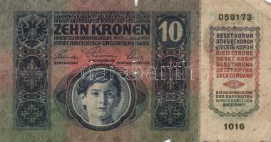 1904. 10K román körbélyegzővel + 1915. 10K (5x) mindegyik román körbélyegzővel T:III,IV