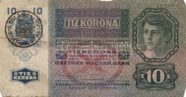 1904. 10K román körbélyegzővel + 1915. 10K (5x) mindegyik román körbélyegzővel T:III,IV