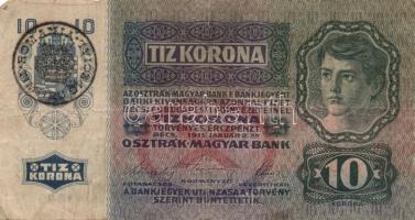 1915. 10K (12x) román körbélyegzővel T:IV