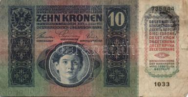 1915. 10K (12x) román körbélyegzővel T:IV