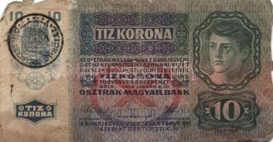 1915. 10K (12x) román körbélyegzővel T:IV