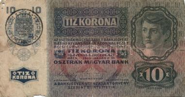 1915. 10K (12x) román körbélyegzővel T:IV