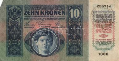 1915. 10K (10x) román körbélyegzővel T:III,III-