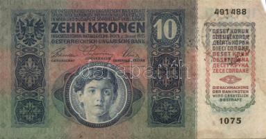 1915. 10K (10x) román körbélyegzővel T:III,III-