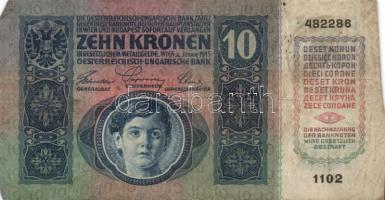 1915. 10K (10x) román körbélyegzővel T:III,III-