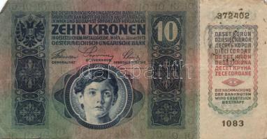 1915. 10K (10x) román körbélyegzővel T:III,III-