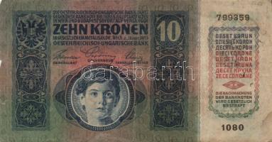 1915. 10K (10x) román körbélyegzővel T:III,III-