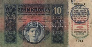 1915. 10K (10x) román körbélyegzővel T:III,III-