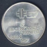 Svájc / Bern 1967. Szövetségi Tornaünnep (Eidgenössische Turnfest) Ag emlékérem T:1-
