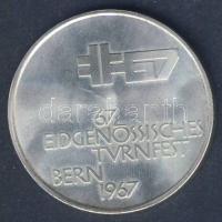 Svájc / Bern 1967. Szövetségi Tornaünnep (Eidgenössische Turnfest) Ag emlékérem T:1-